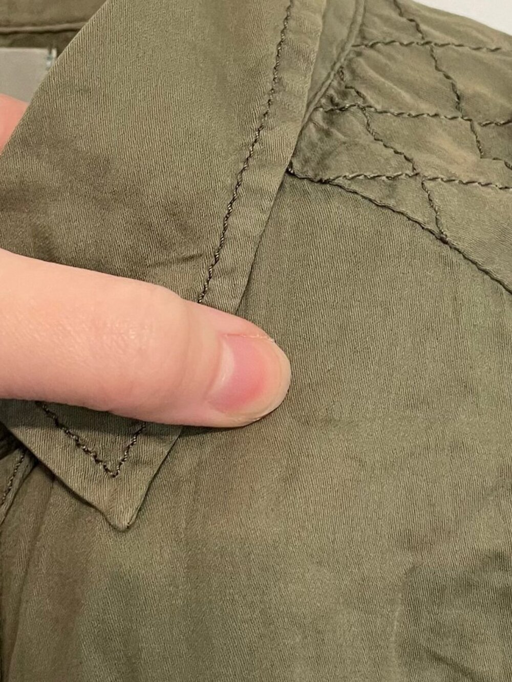 MAEVE ANTHROPOLOGIE Aveiro Safari Shirt Olive Green "Button Down" SNAPS /NO BELT - Picture 5 of 16